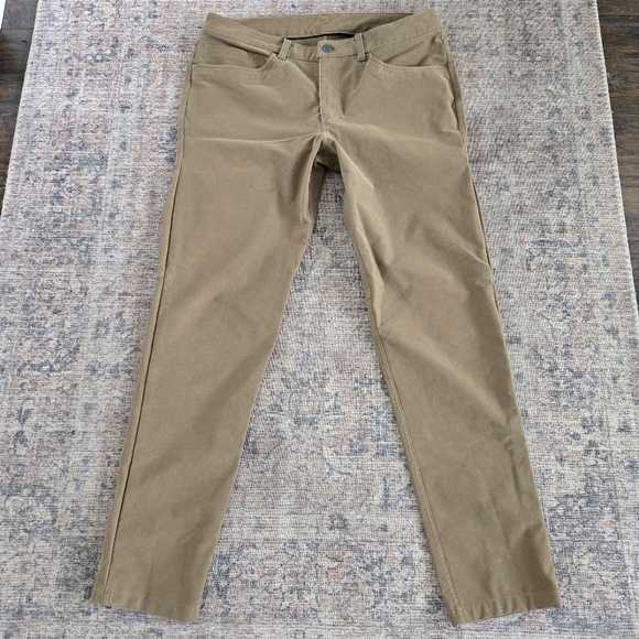 lululemon athletica Other - Lululemon ABC Pant Slim Men's Casual Dress Pants Utilitech 32" Khaki Tan Size 34